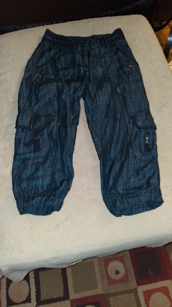 Cargo jean capris