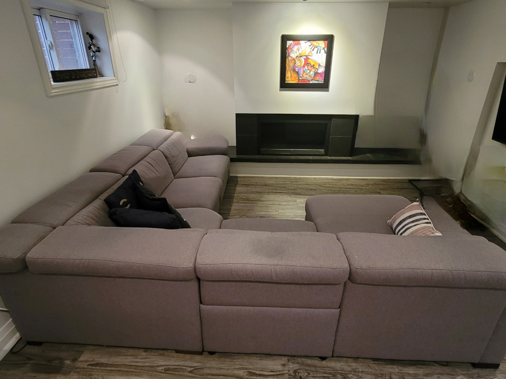 Reclining Sectional Sofa Set with Electric Motions.