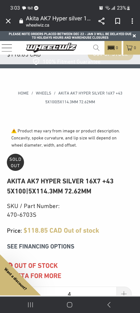 AKITA 17" Racing rims AK3 - photo 4