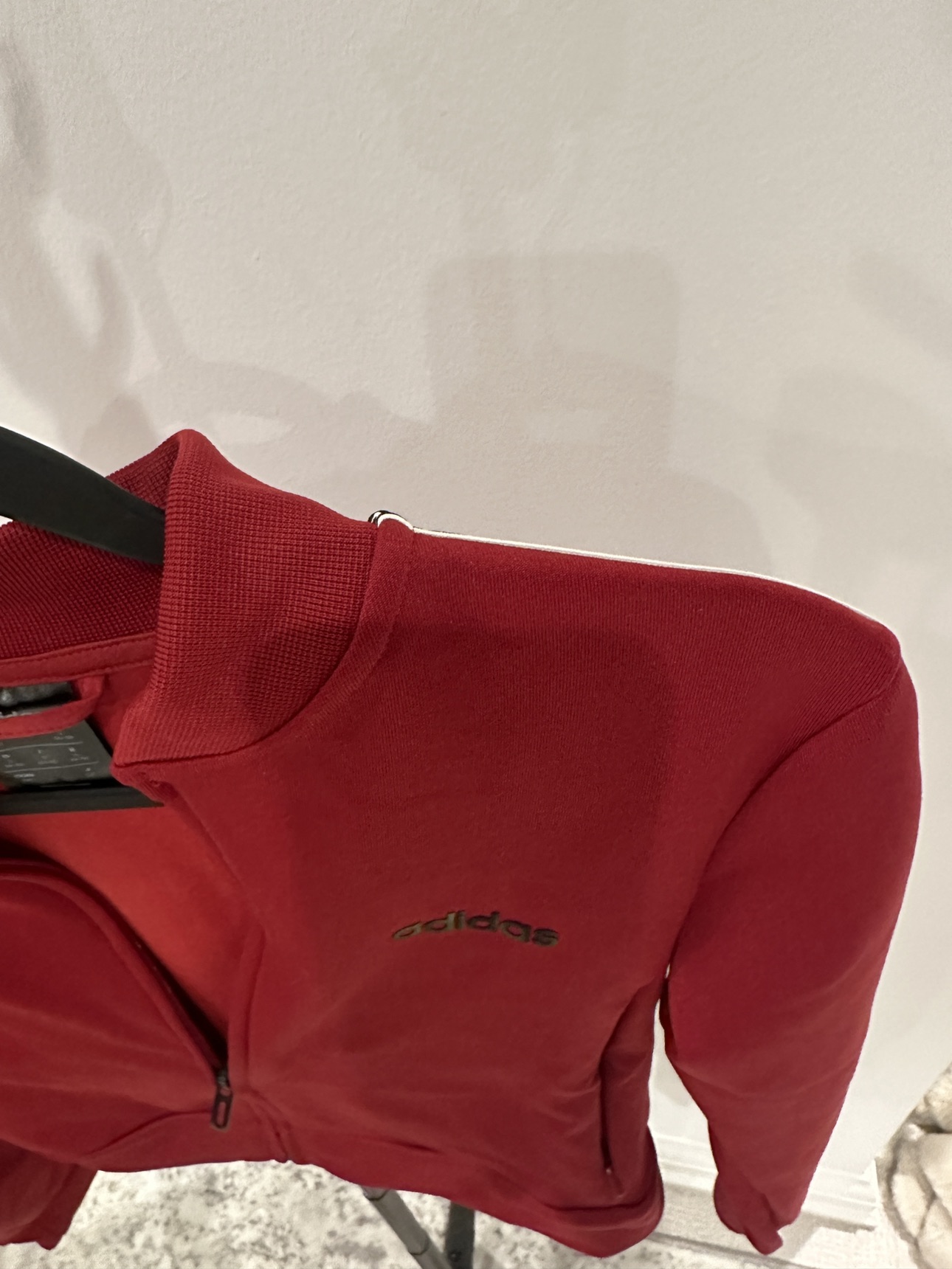 Adidas red zip crop top (S) - photo 2