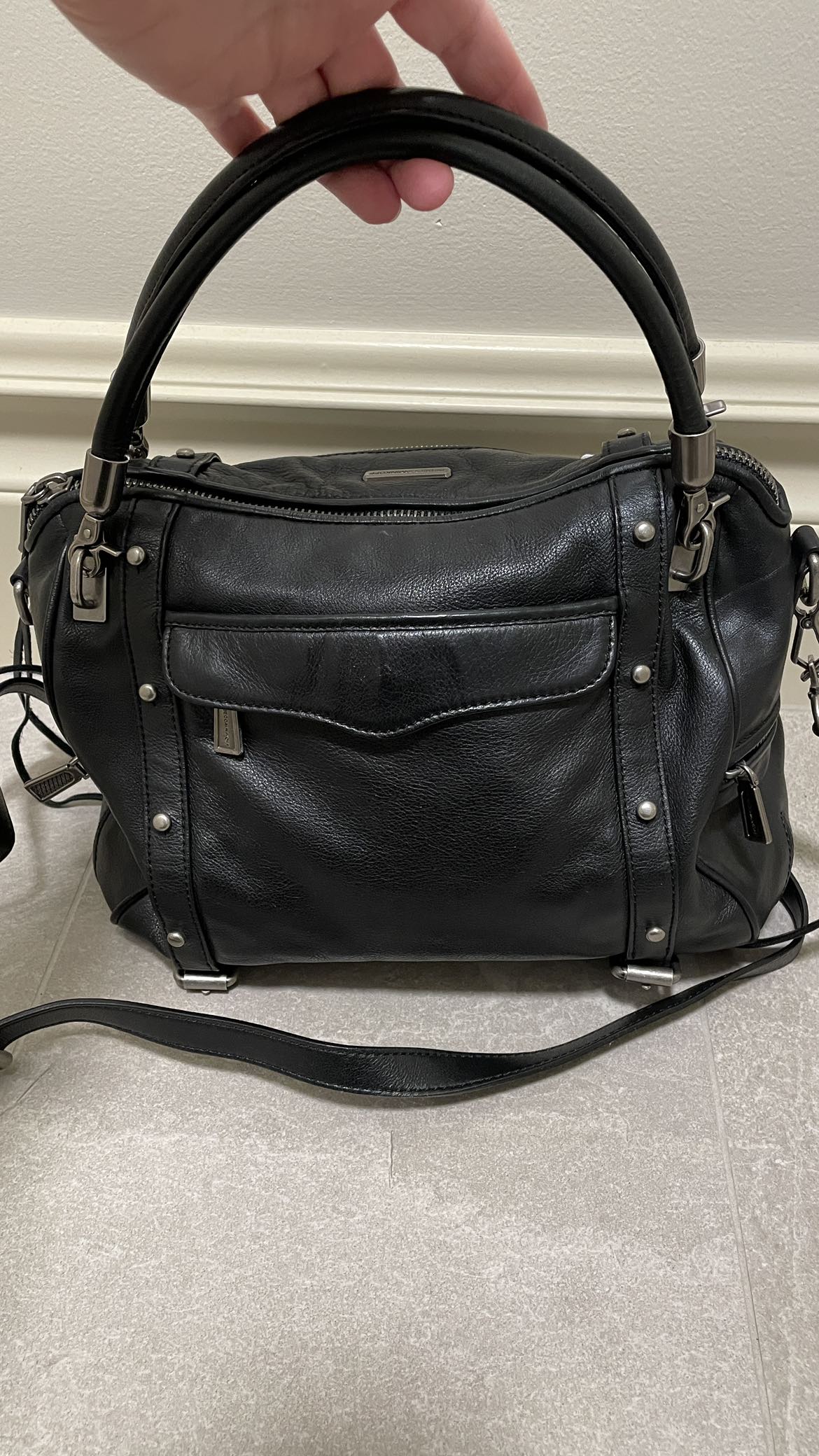 Rebecca Mincoff Black Leather Satchel - photo 2
