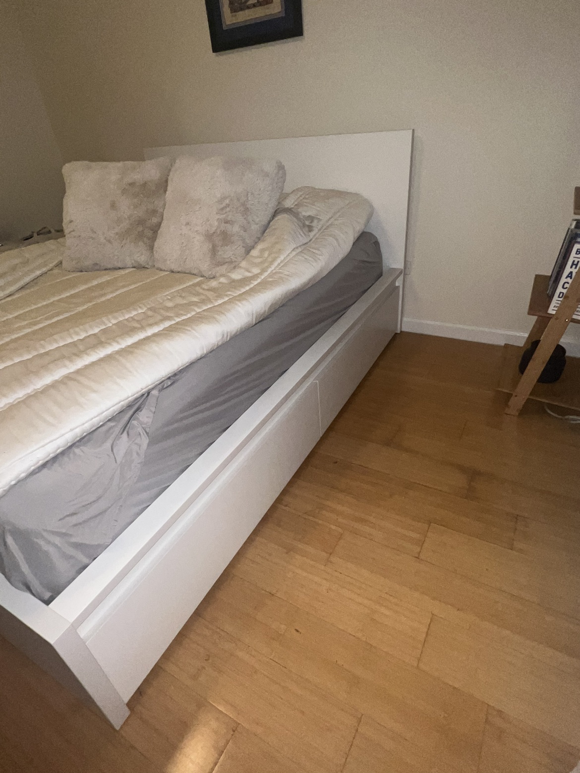 IKEA Queen Bed Frame with 4 Storage Boxes - TAKING BEST OFFER - photo 5