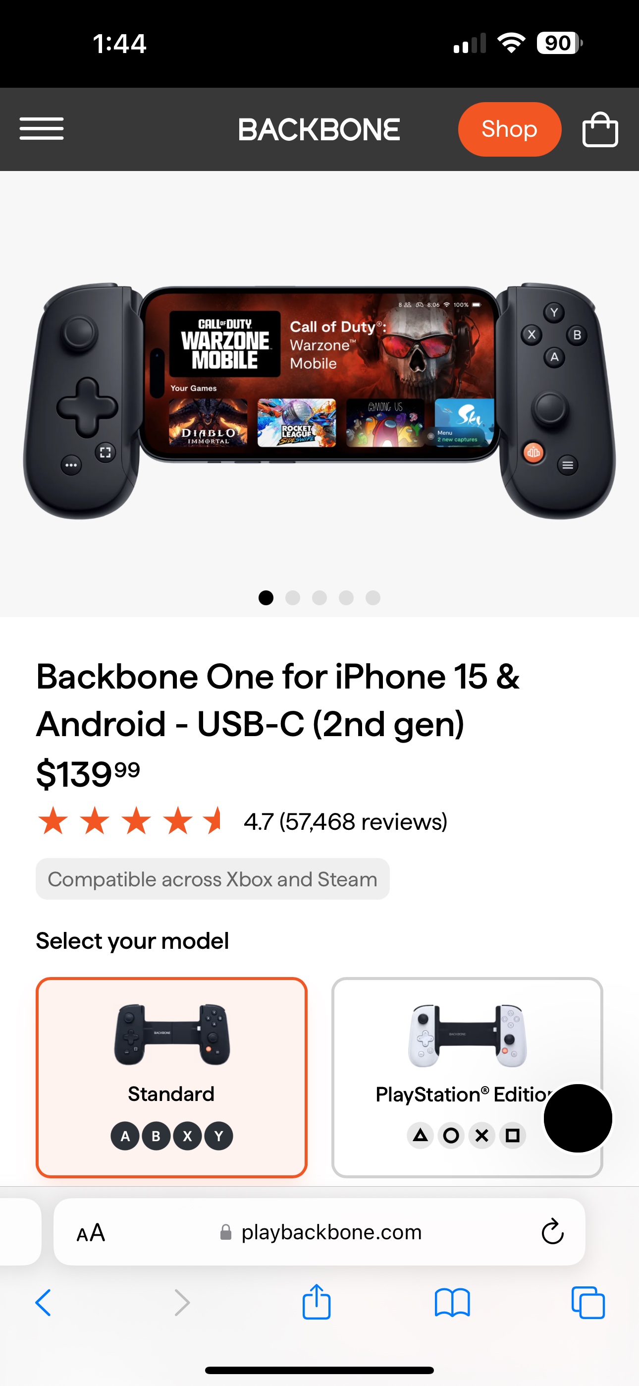 Backbone playstation