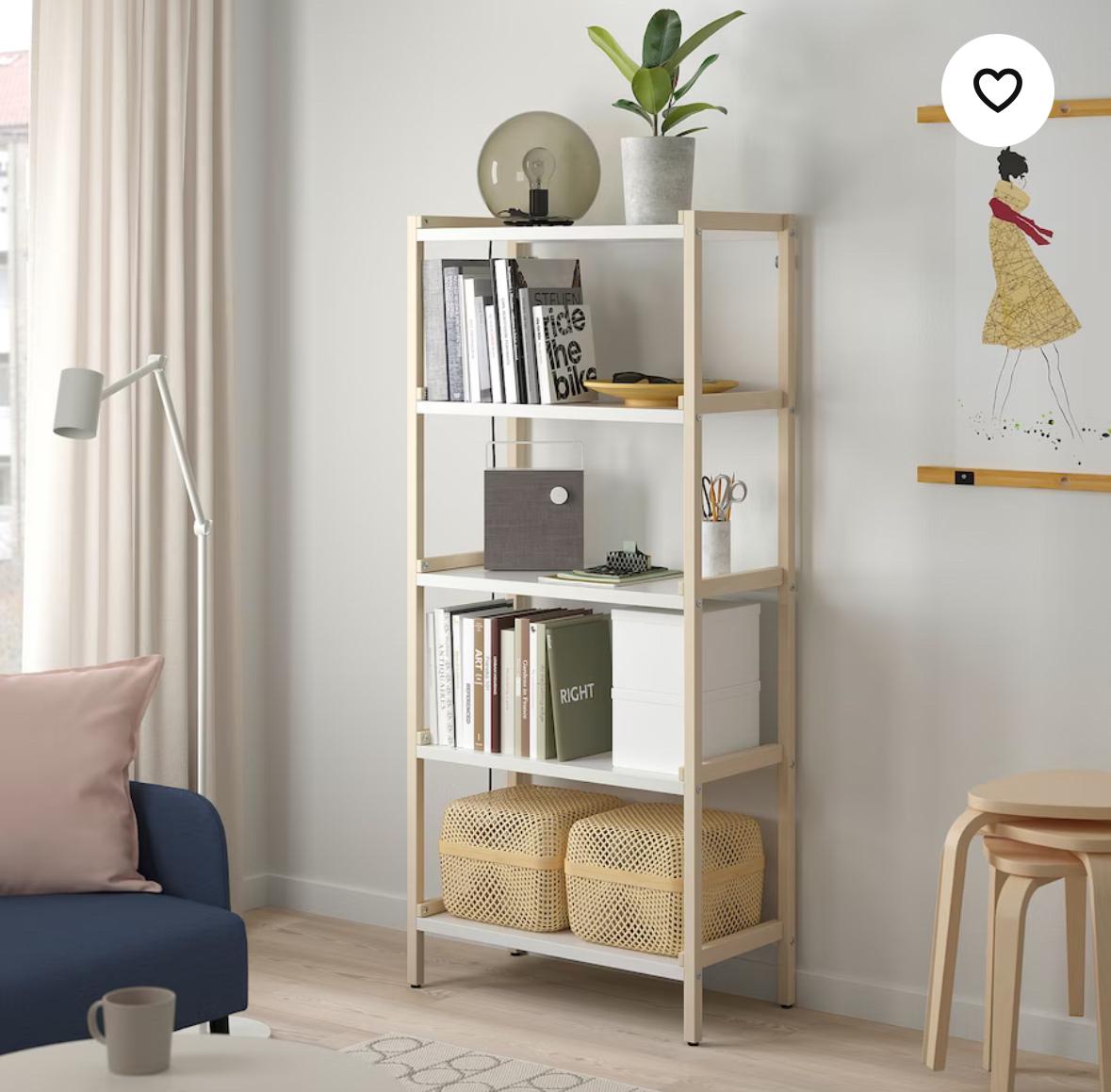 Shelves - 5 levels, tall open shelf unit (aspen/white) - IKEA thumbnail
