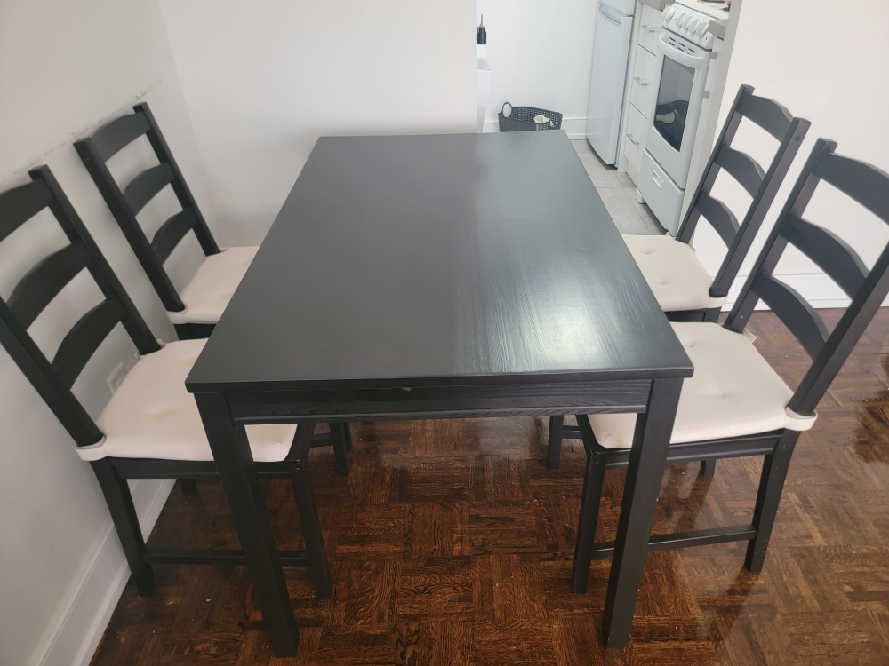 Ikea Dinning table with chairs and cushions