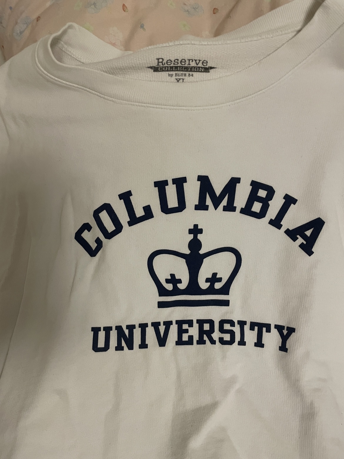 Columbia University white long sleeve
