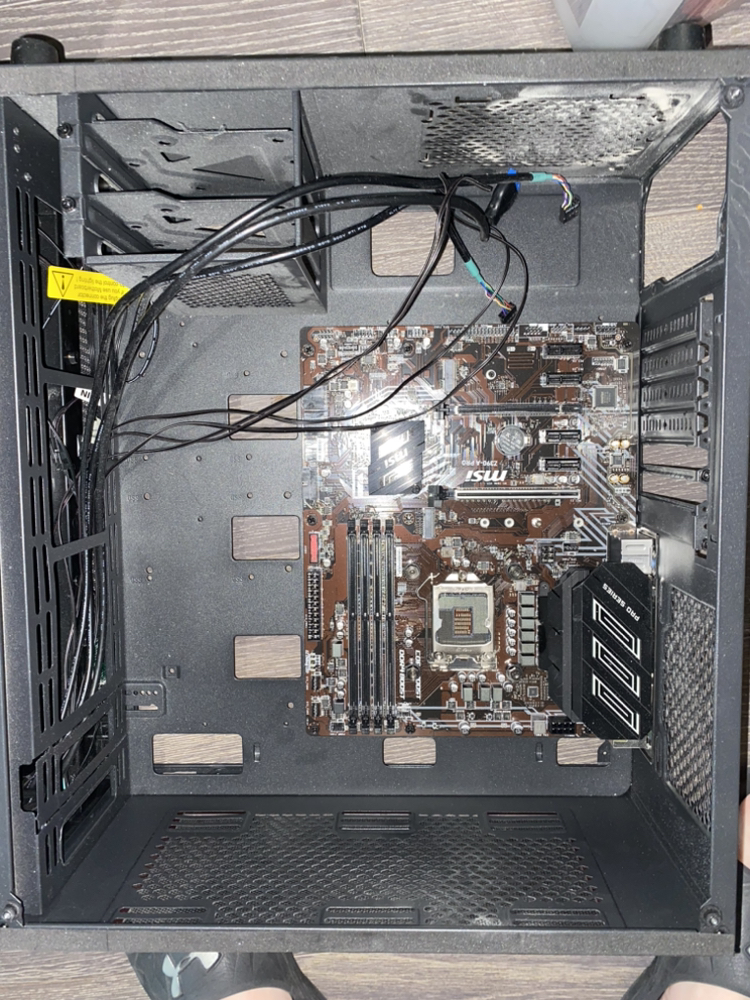 msi z390 a pro motherboard with case
