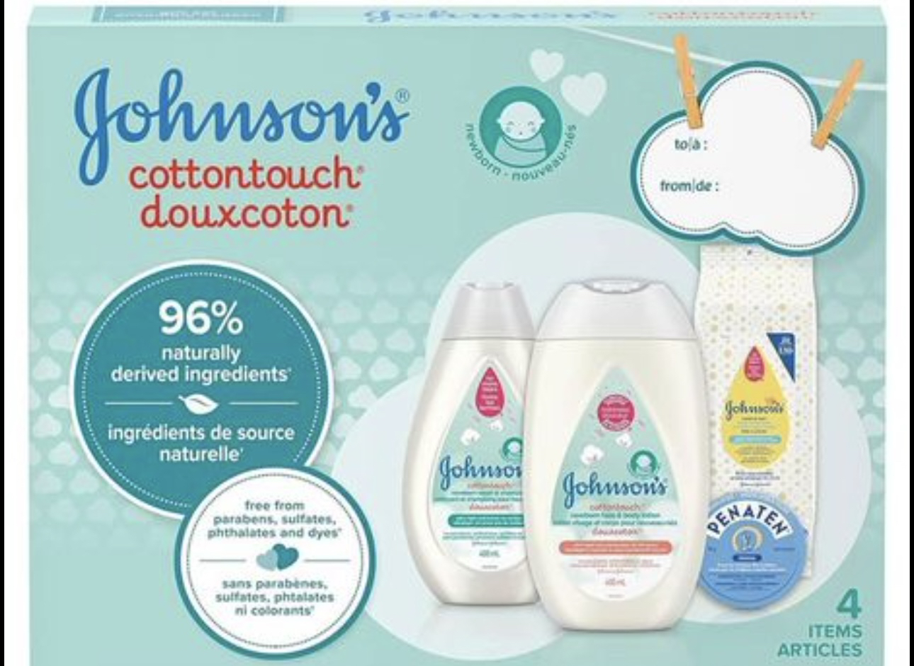 Johnson's Baby Cotton touch Gift Pack of 4 items - photo 3