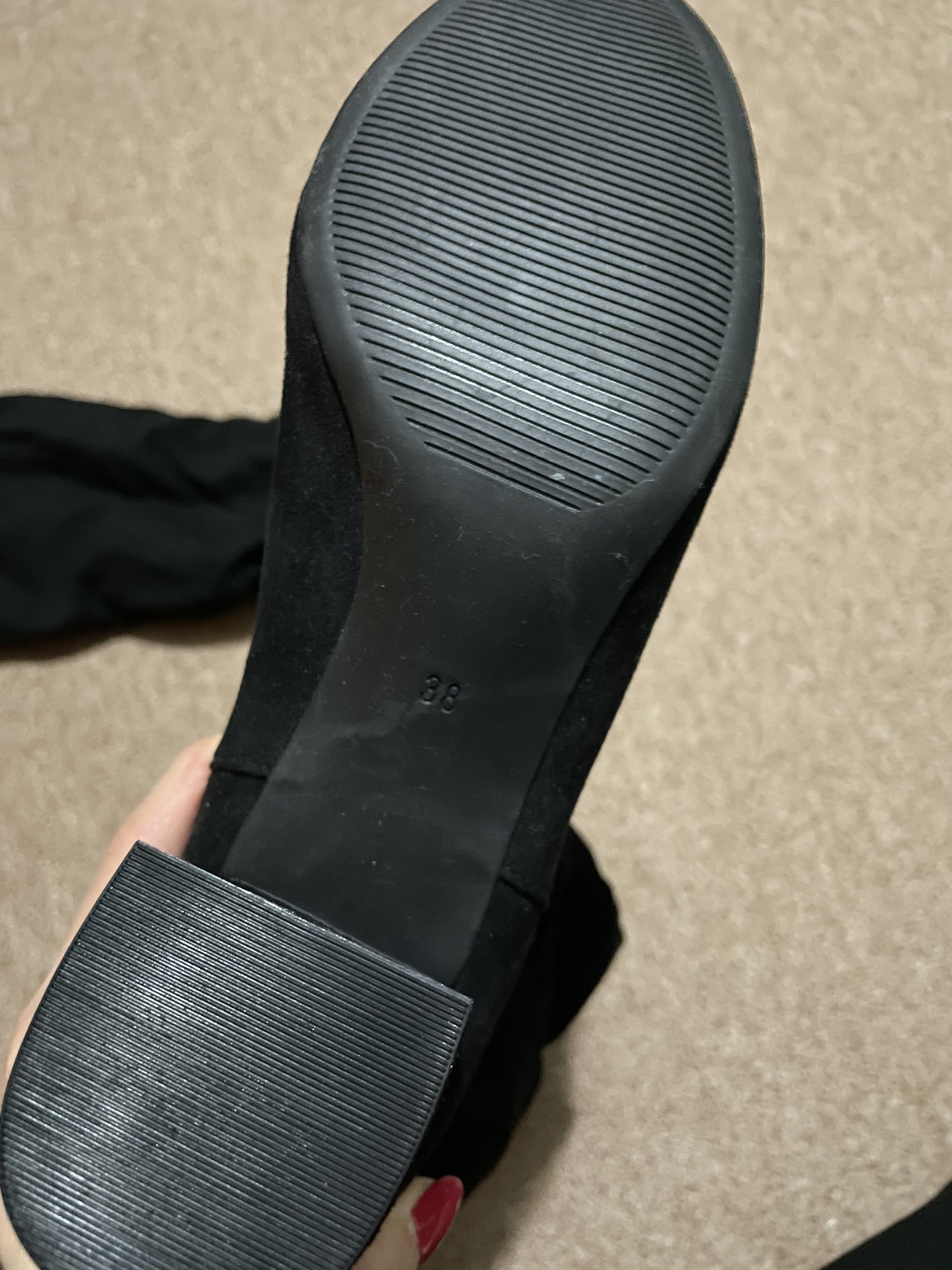 Cute brand new women’s tall suede black boots - photo 3