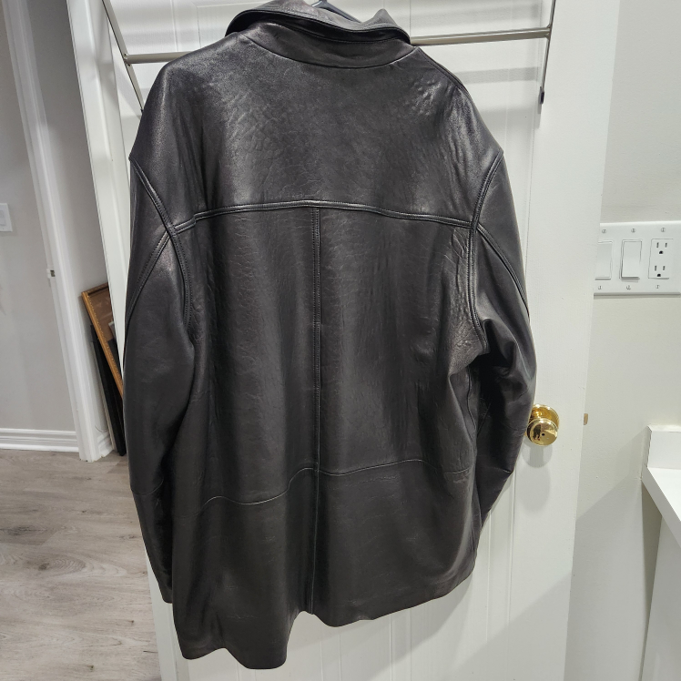 Men's leather jacket - photo 3