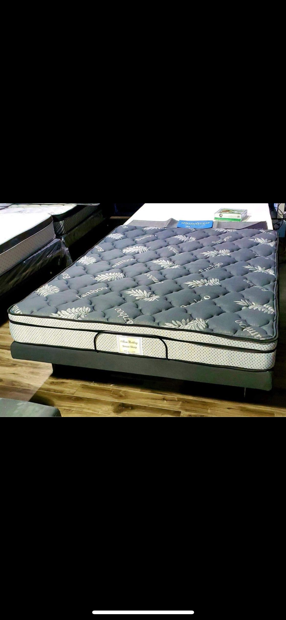 Queen mattress with bed box available for sale