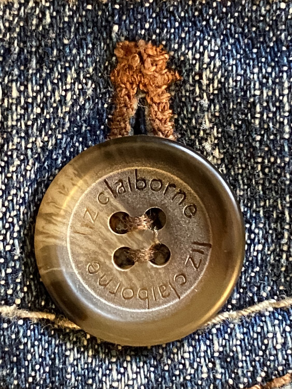 Liz Claiborne Denim Jacket with removable faux fur collar image indicator(7)