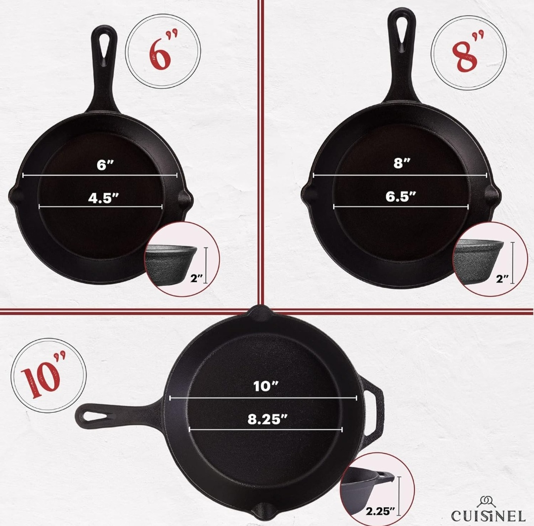 Cuisinel Castiron Frying Pans image indicator(2)