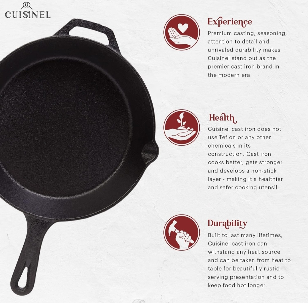 Cuisinel Castiron Frying Pans image indicator(3)