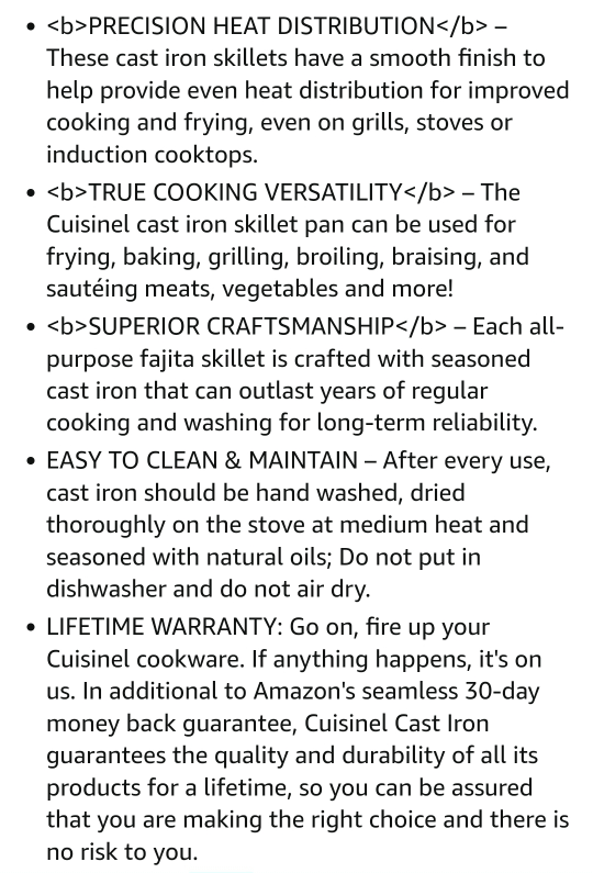 Cuisinel Castiron Frying Pans image indicator(6)