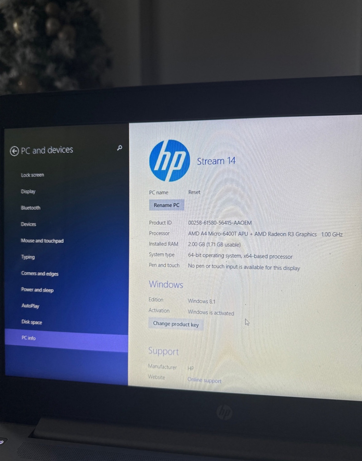 HP STREAM 14 LAPTOP - photo 2