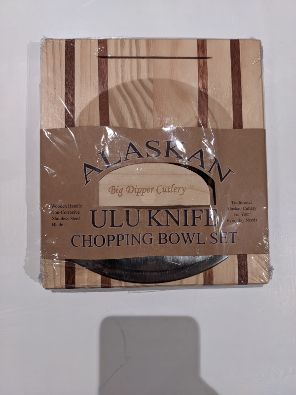 Brand New Alaskan Ulu Knife Chopping Bowl Set thumbnail
