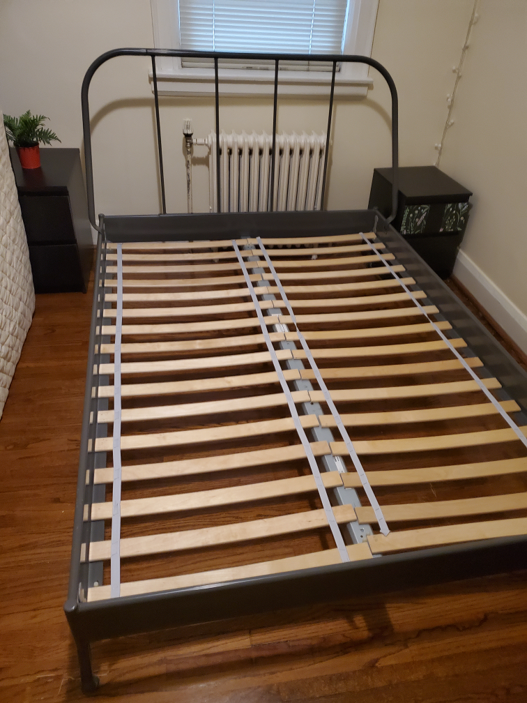 Ikea KOPARDAL Bed frame (Size: full/double, Color: Gray) | Karrot