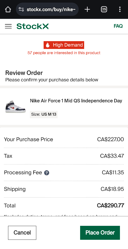 Nike Air Force 1 "Independence Day" (Size 13) image indicator(5)