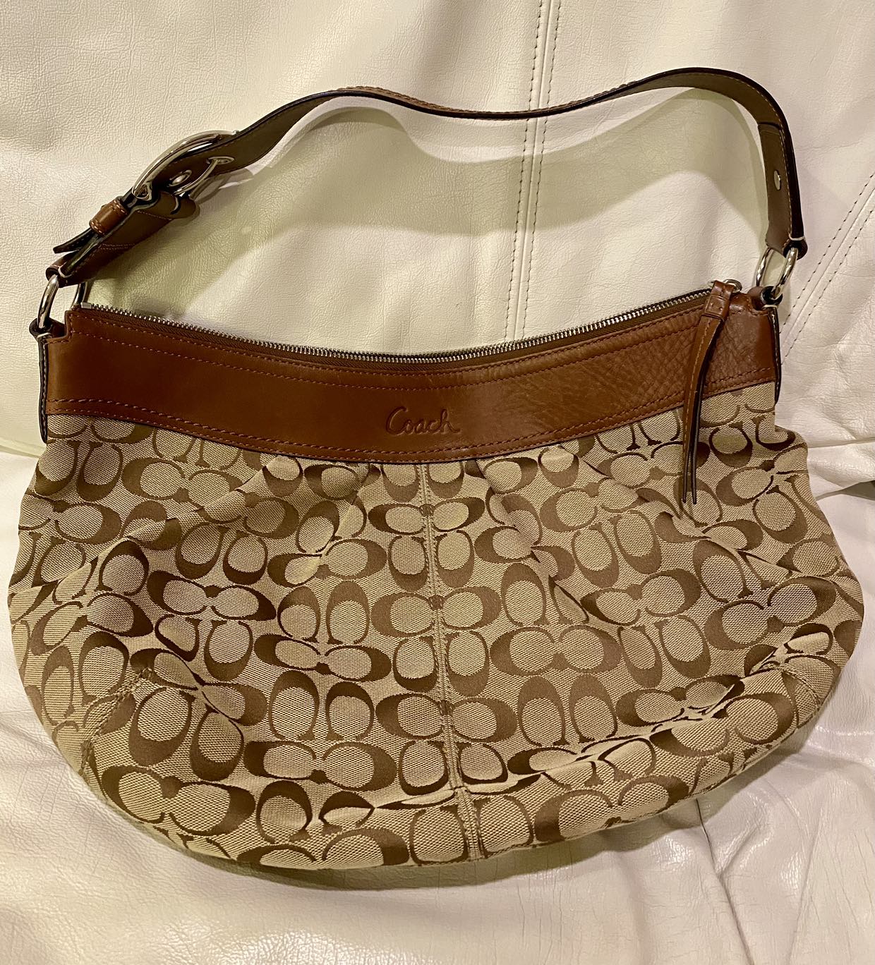 Coach signature jacquard large hobo bag - photo 4