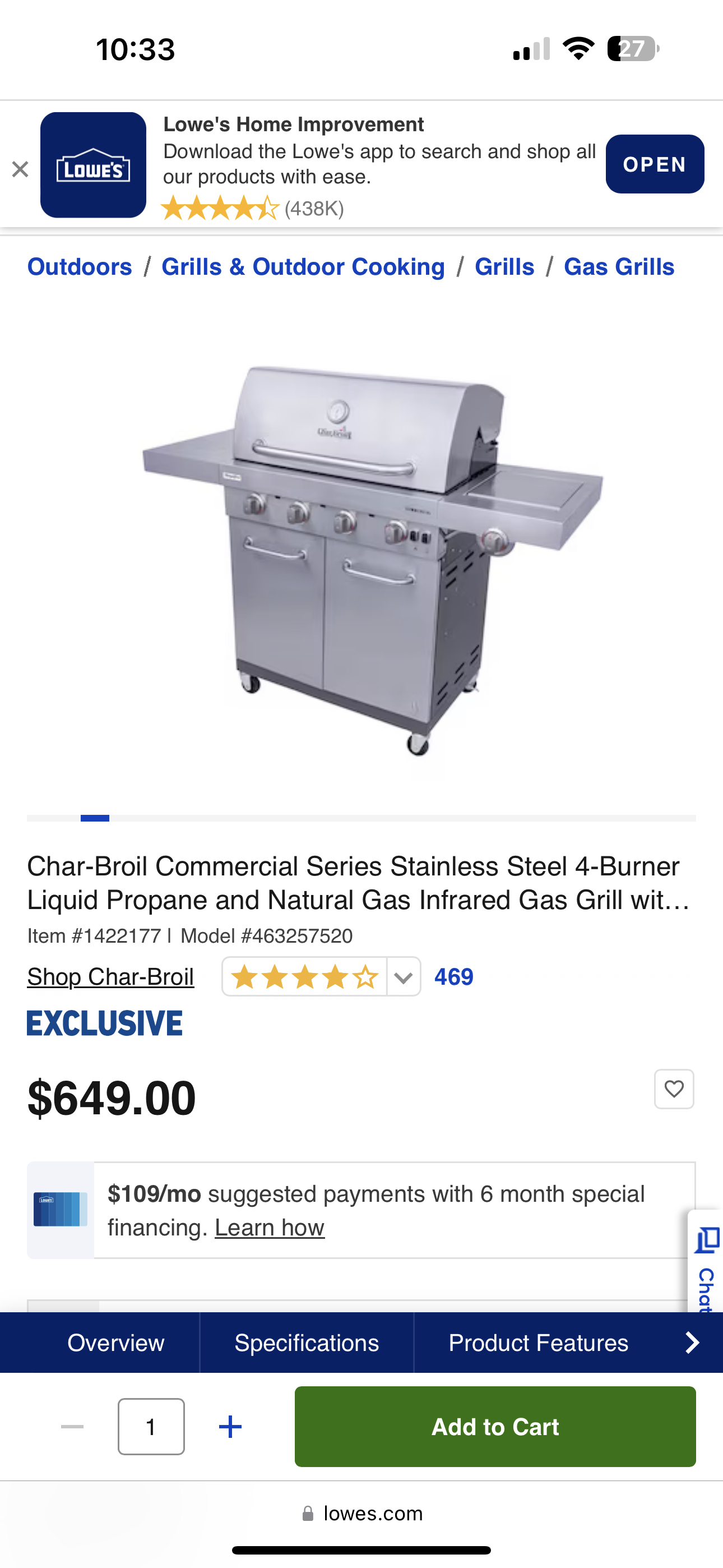 Burner Gas Grill (BBQ GRILL