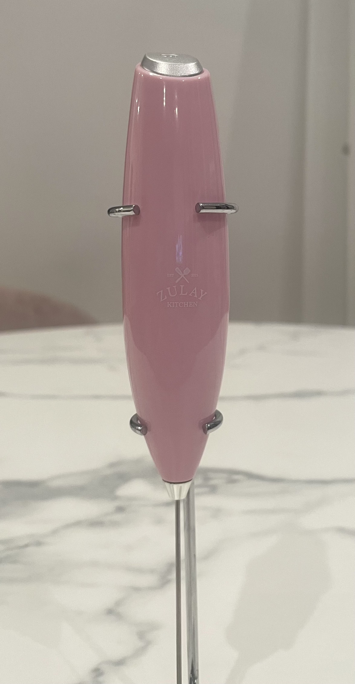 Zulay Handheld Electric Milk Frother Foamer Wisk in Pink - photo 5