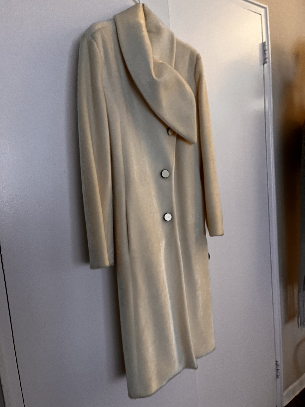 Women asymmetrical lapel collar coat - photo 2