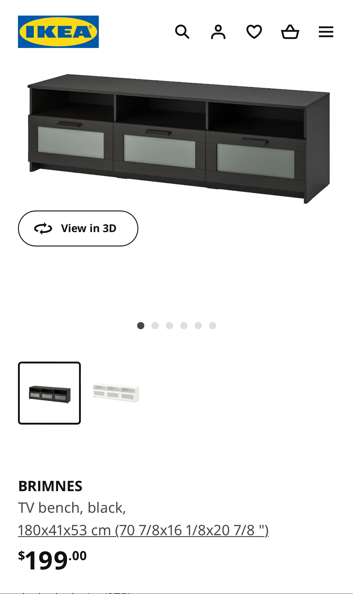 IKEA BRIMNES TV bench for 65” tv min - photo 3