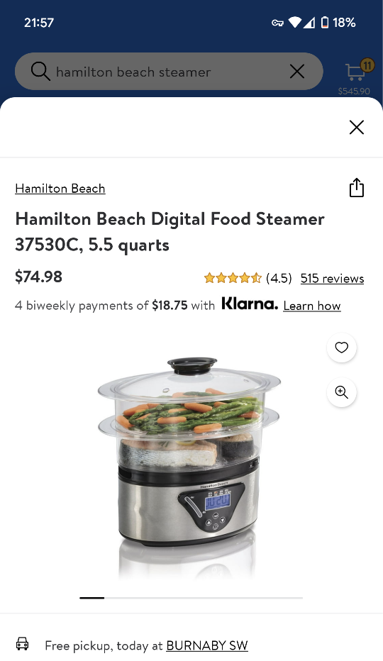 Hamilton Beach Electric food Steamer - 2 tier - photo 3