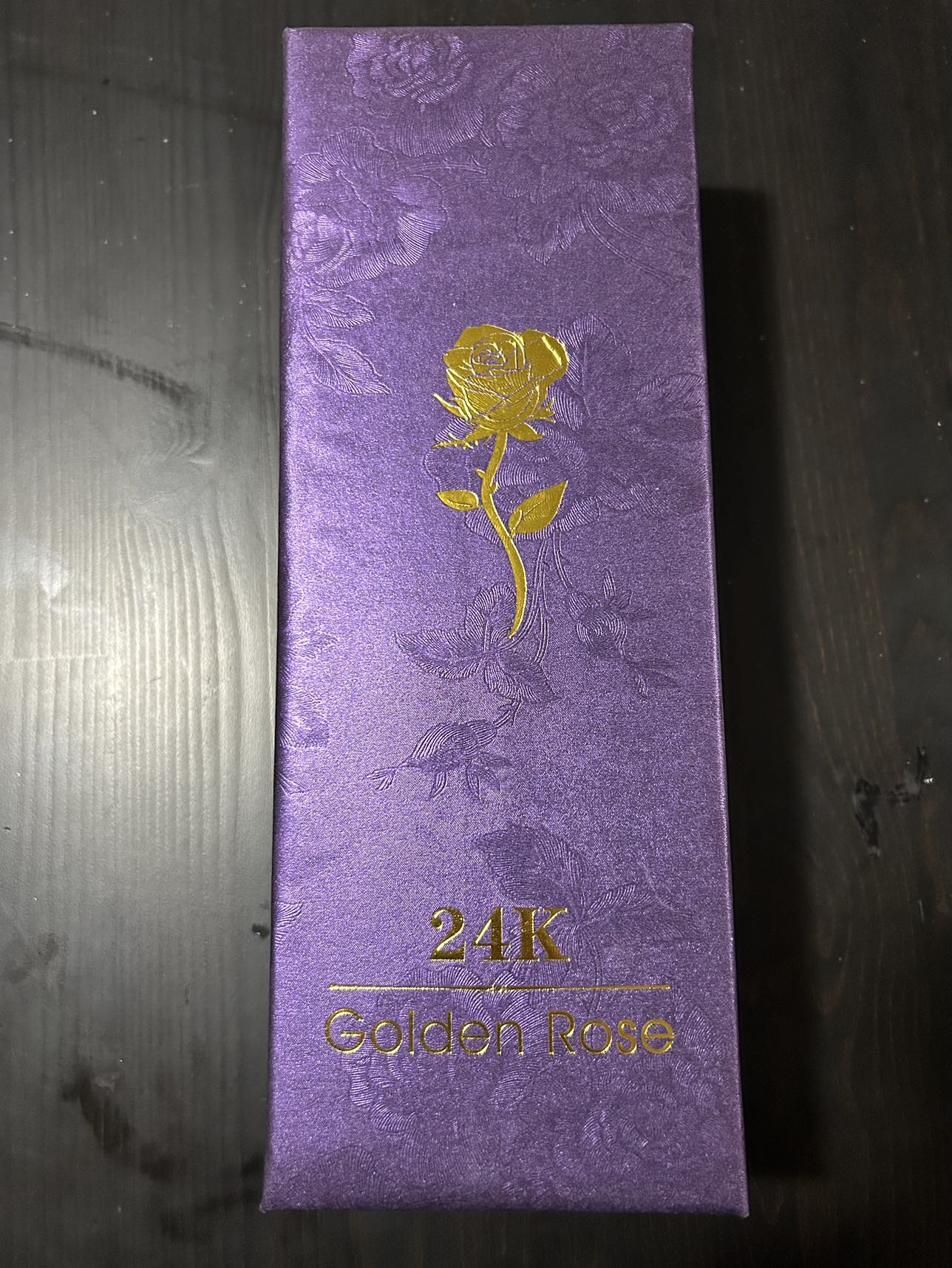 24K golden rose