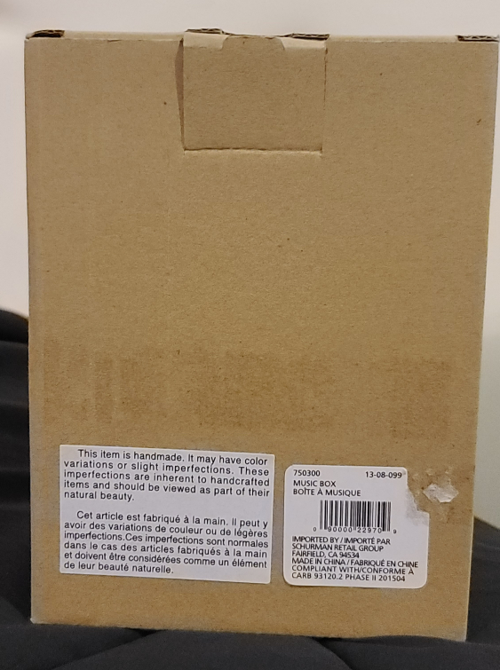 NEW! BNIB! VERY RARE! Wooden Collectable Baby Musical Box image indicator(7)