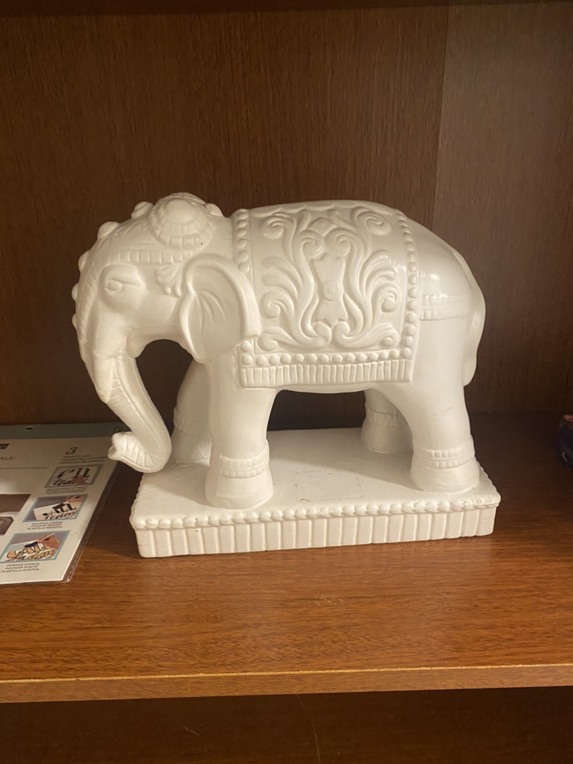 Plastic white elephant decor thumbnail