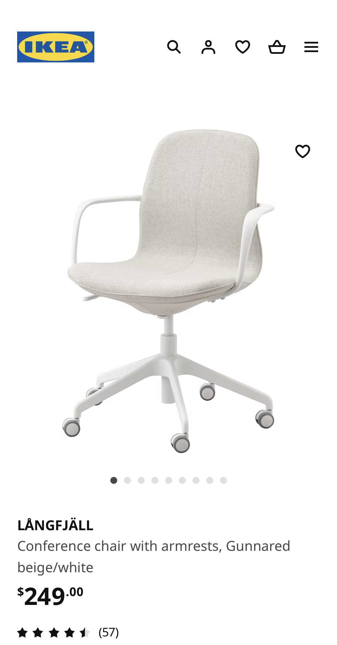 IKEA desk chair in perfect condition image indicator(3)