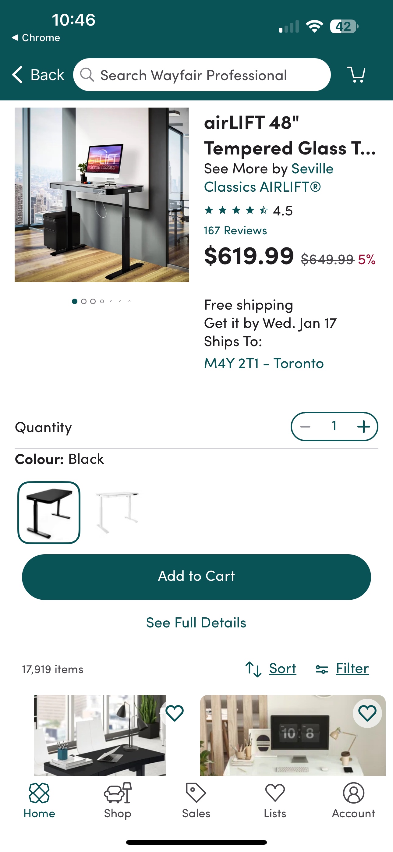 47x23” Tempered Glass Electric Standing Desk - photo 3