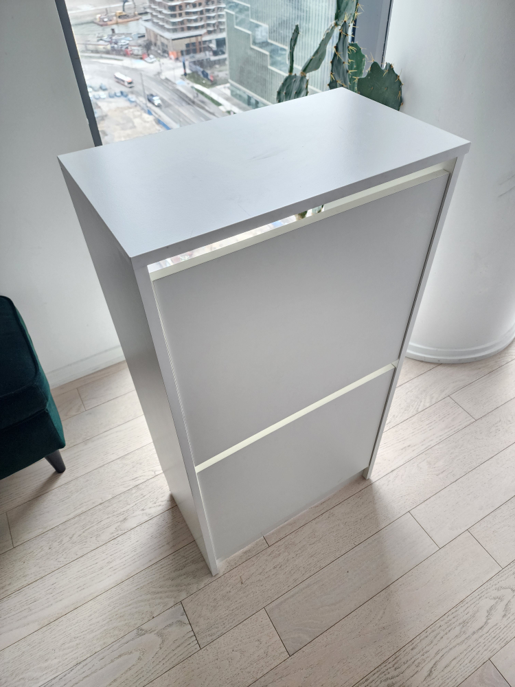 IKEA Shoe cabinet with 2 compartments - white - photo 2
