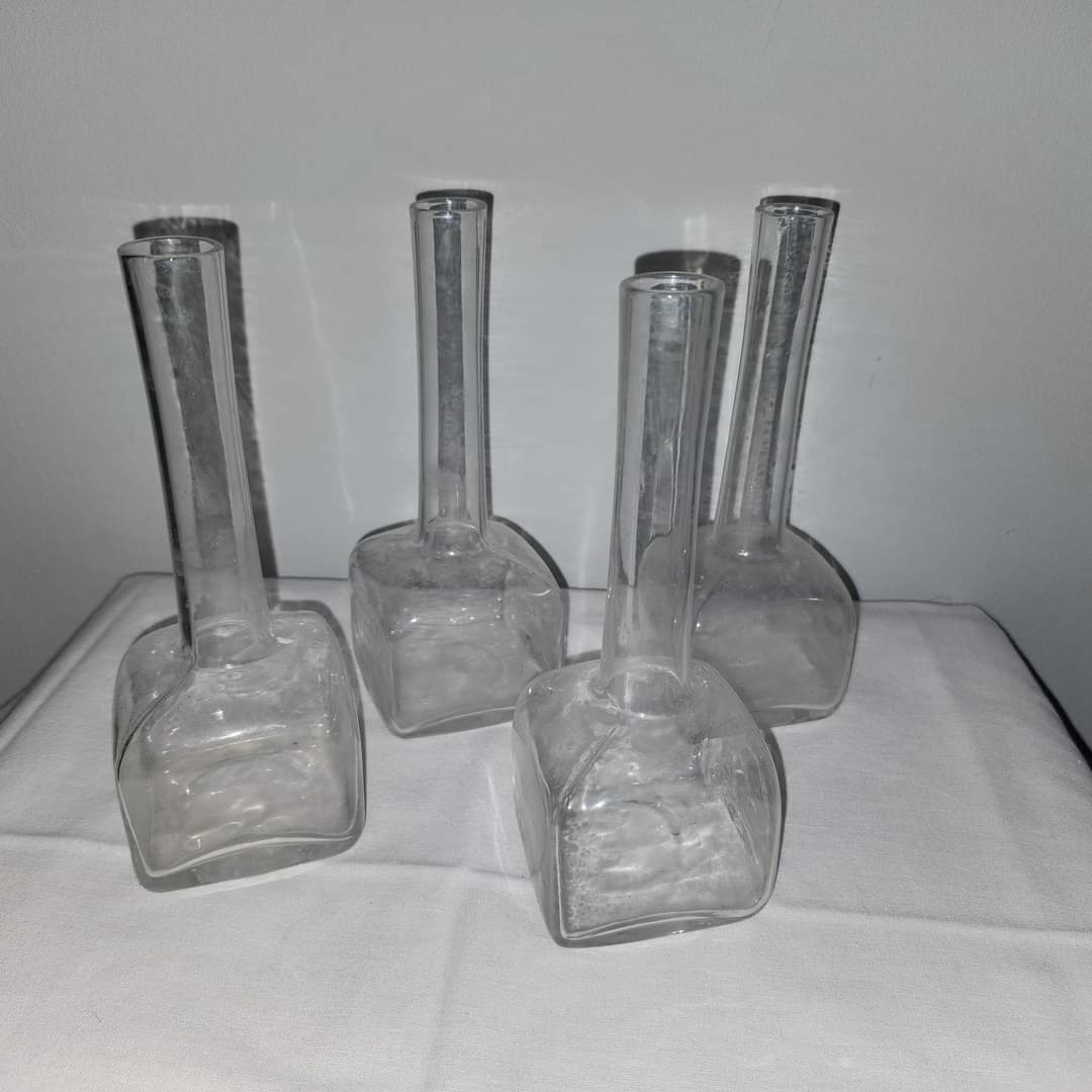 Vintage Fluted Clear Glass Bud Vases $3ea  4/$10 image indicator(2)
