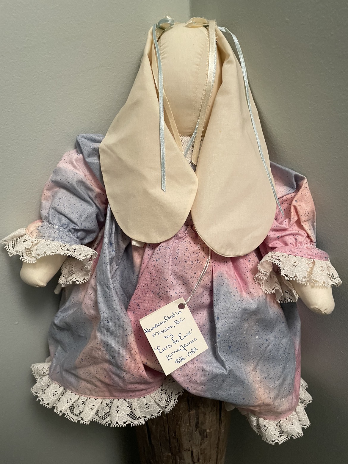 Handmade Easter bunny plush dress, Lorna, James handcrafted image indicator(5)