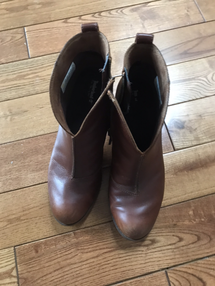 Timberland waterproof leather high-heel booties