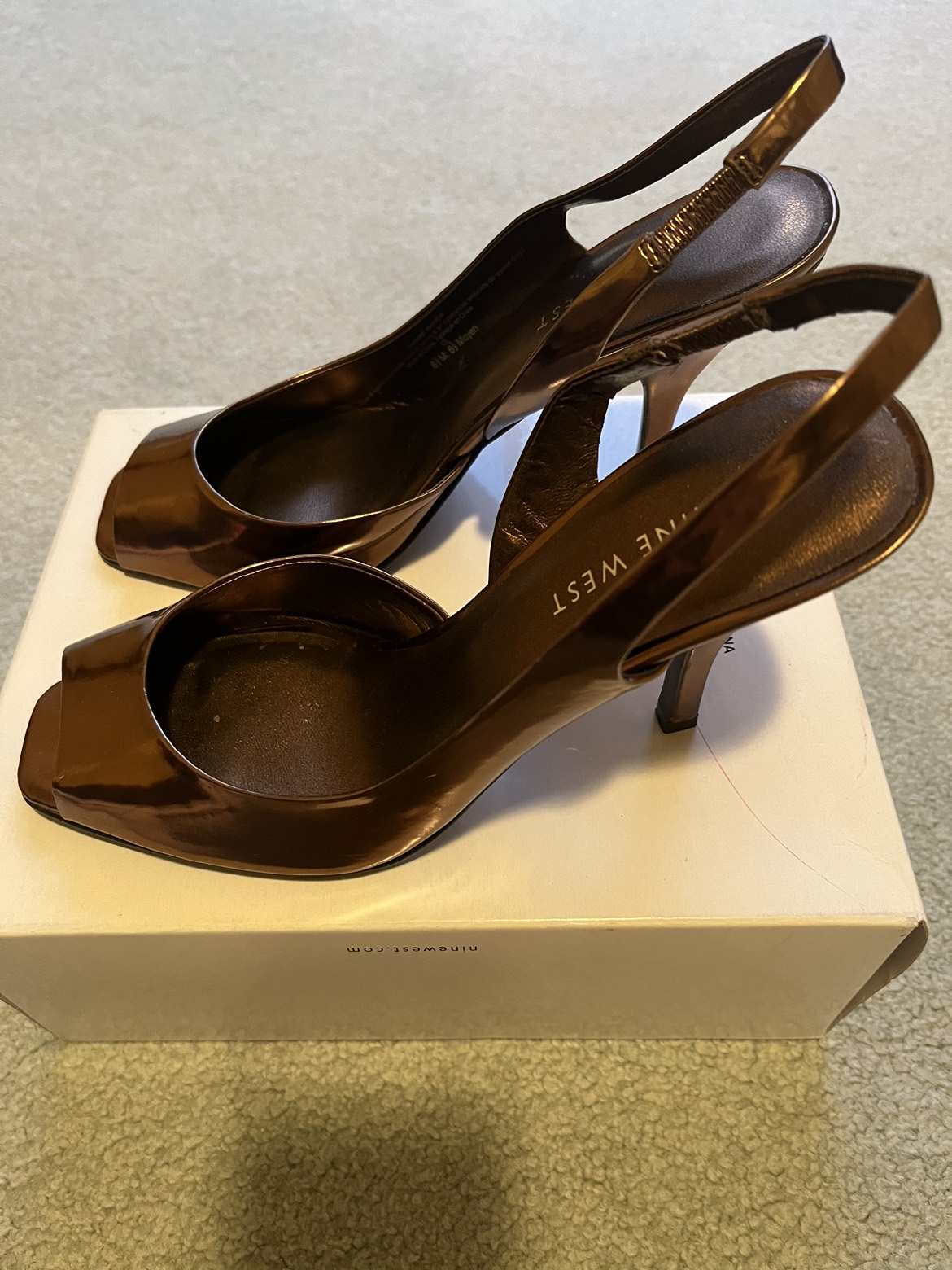 Bronze Metallic Nine West Heels - photo 2