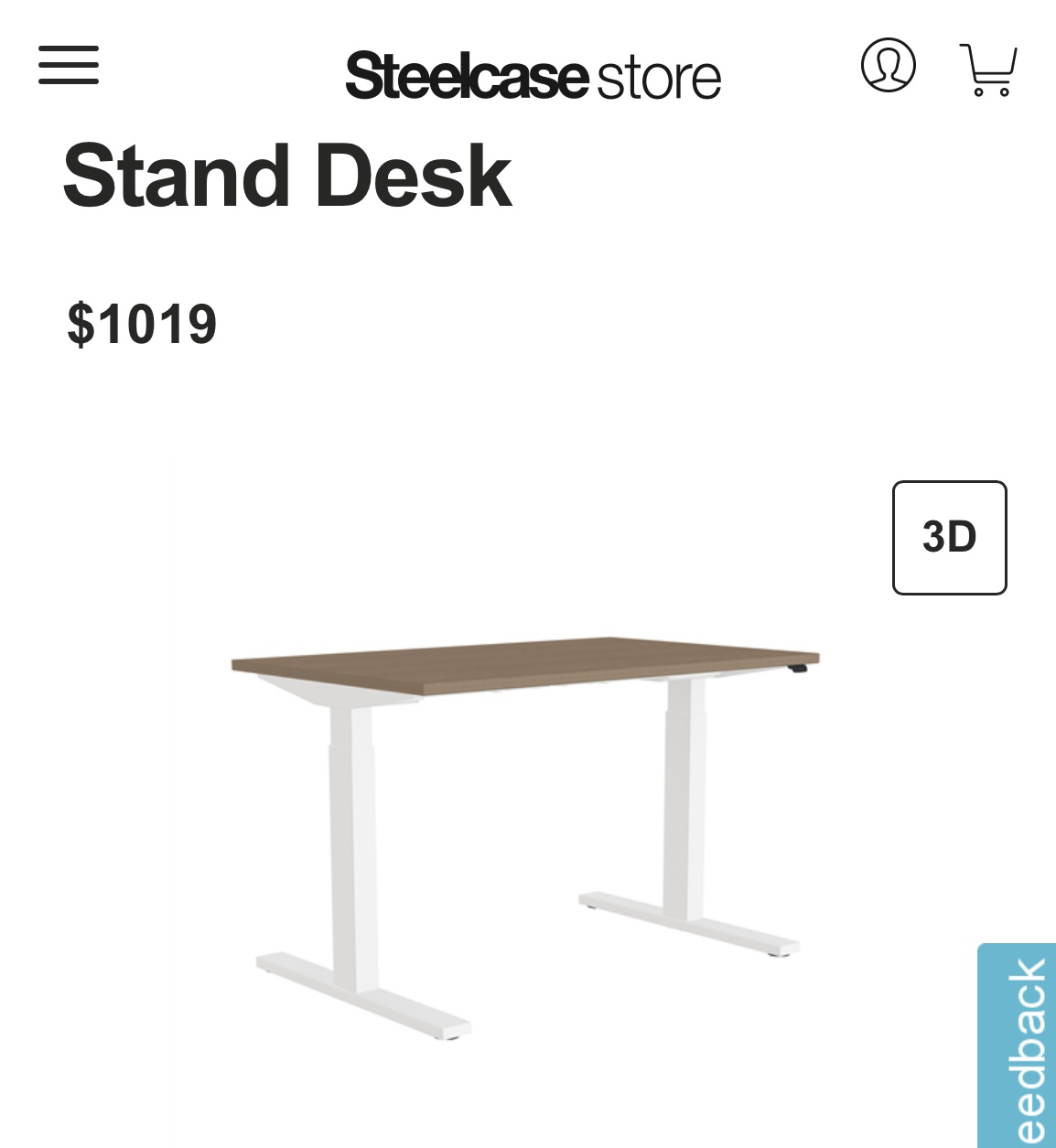 Steelcase sit/stand desk $650(originally $1019) almost new