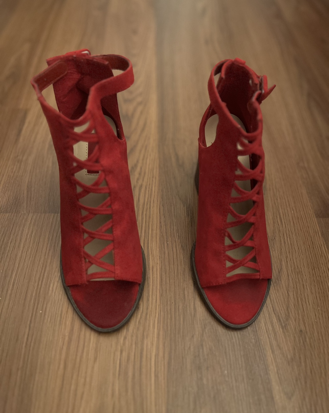 Red summer heels