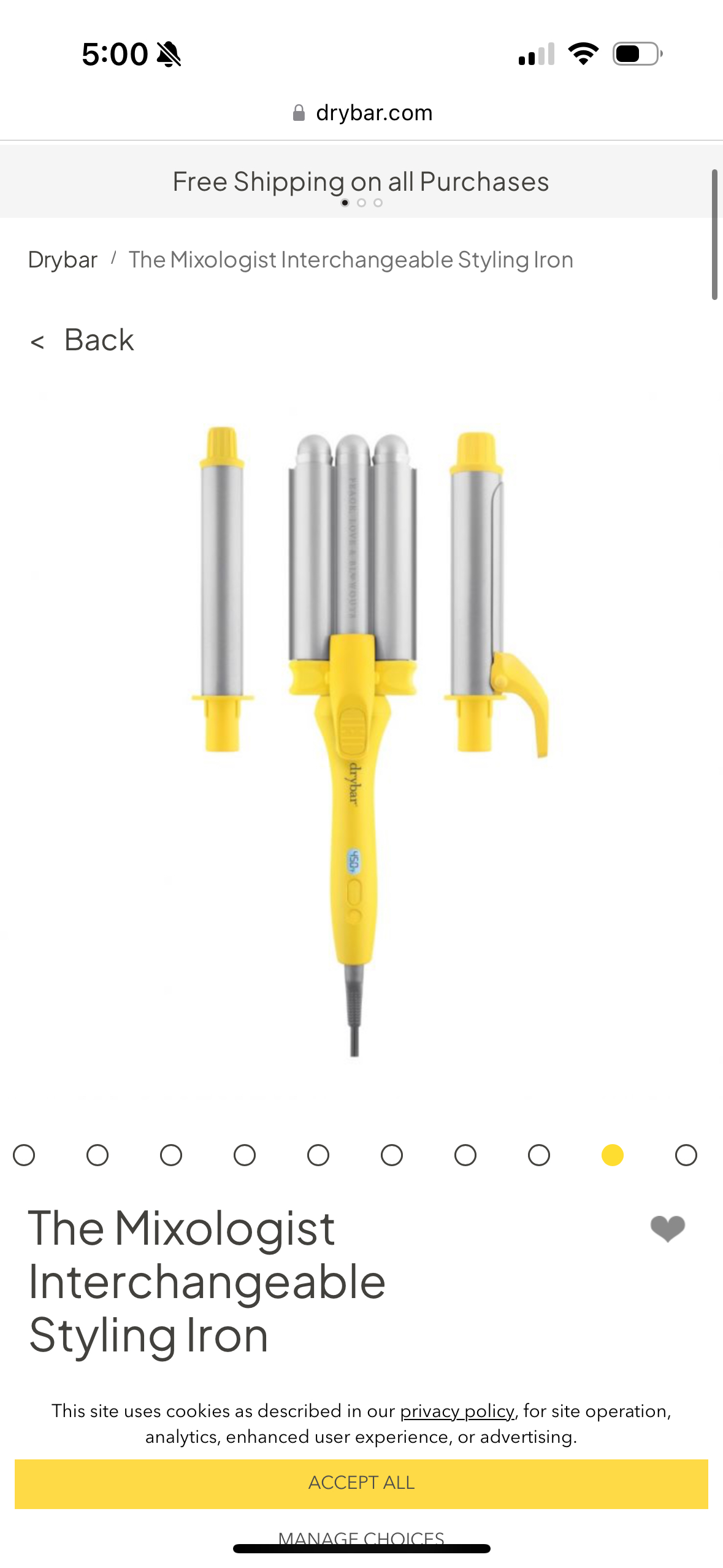 Drybar Interchangeable Curling Iron (3 different attachments) image indicator(4)