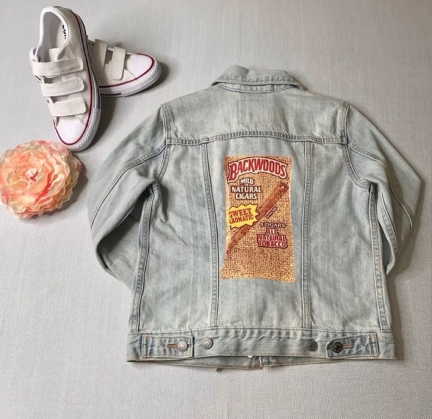 Levi's Trucker Denim Jacket; Custom Backwoods' Logo - photo 3