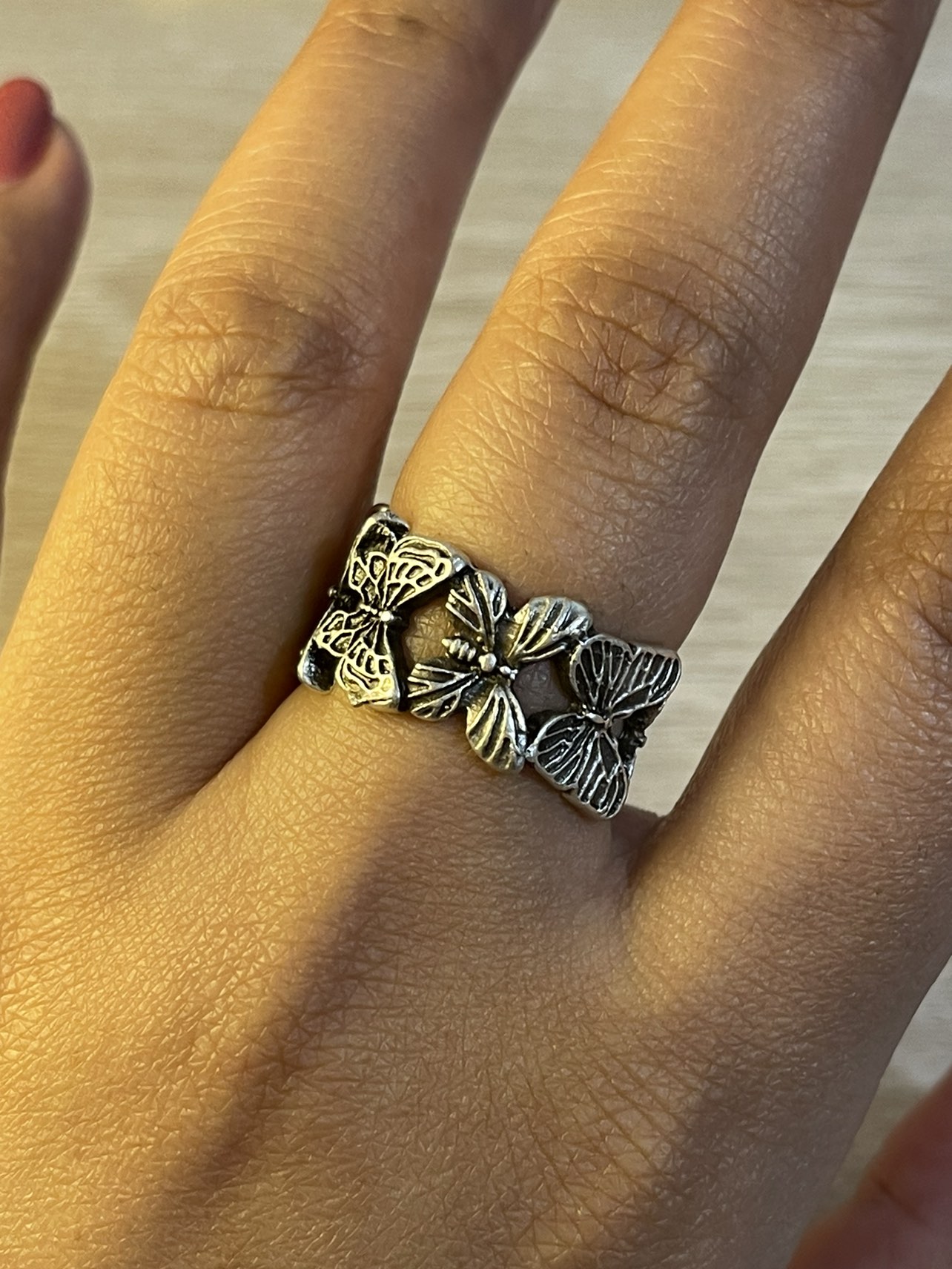 Handmade Vintage butterflies ring - photo 4