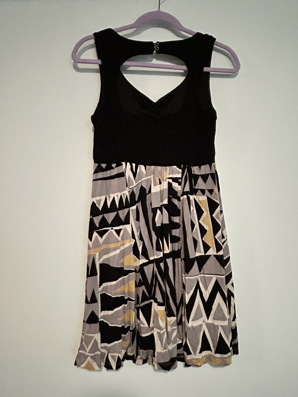 Black and printed dress - photo 2