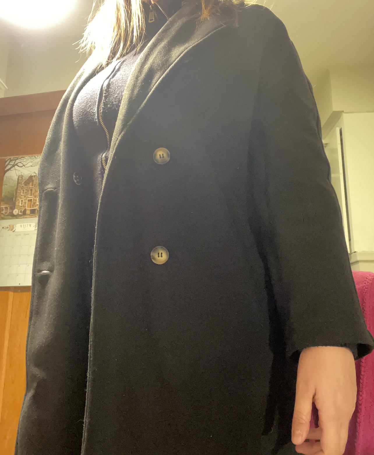 Woman black coat - photo 2