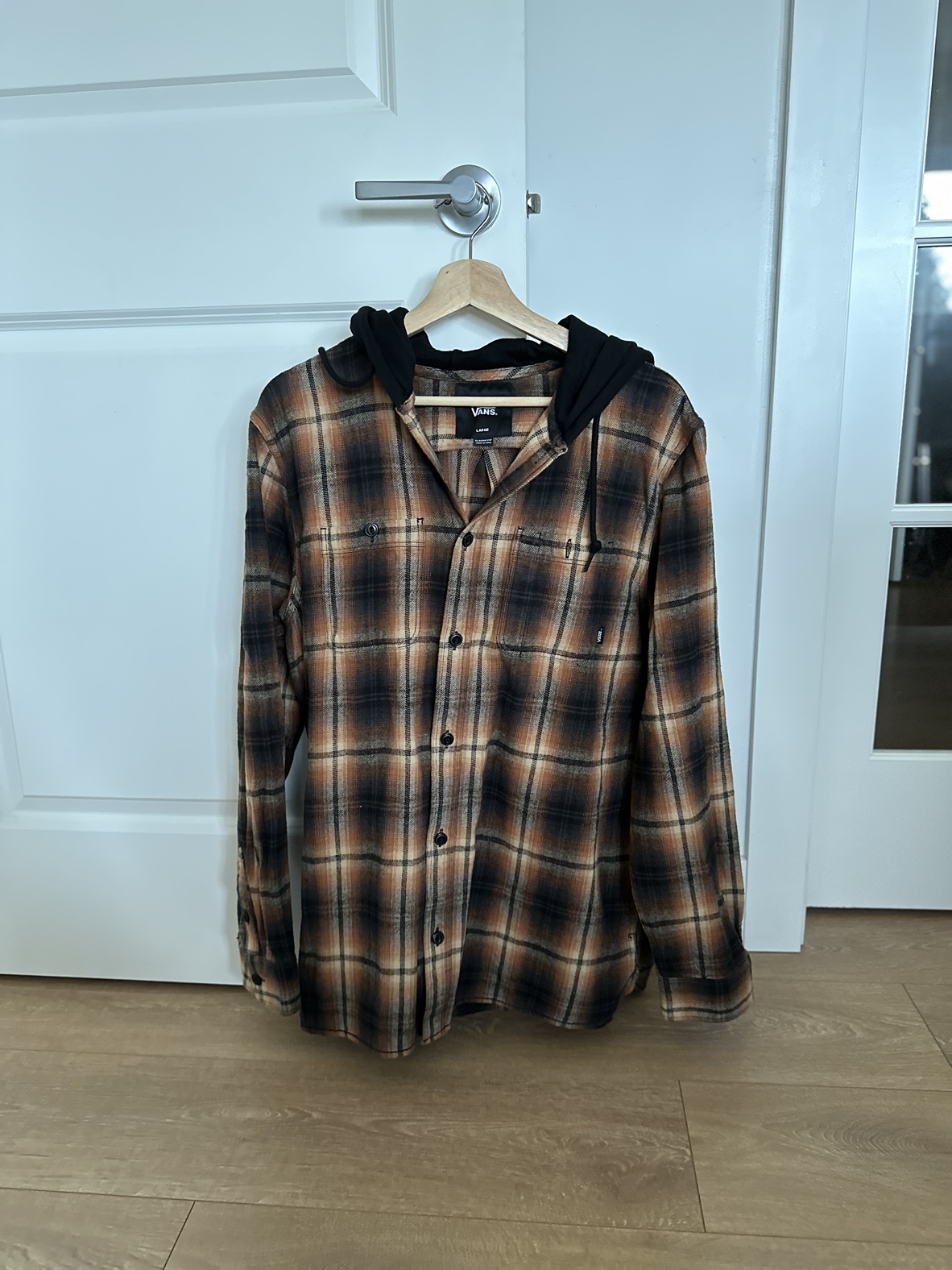 *NEW* Vans Lopes Hooded Long Sleeve Plaid Shirt Jacket