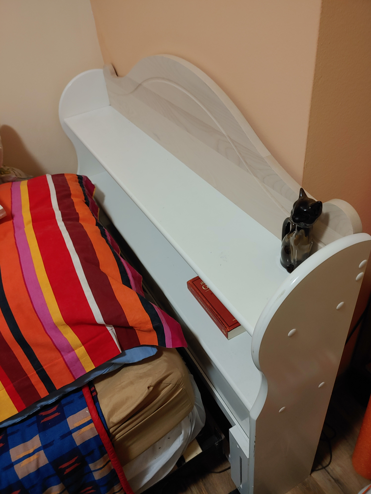 Single Headboard and Bookshelf