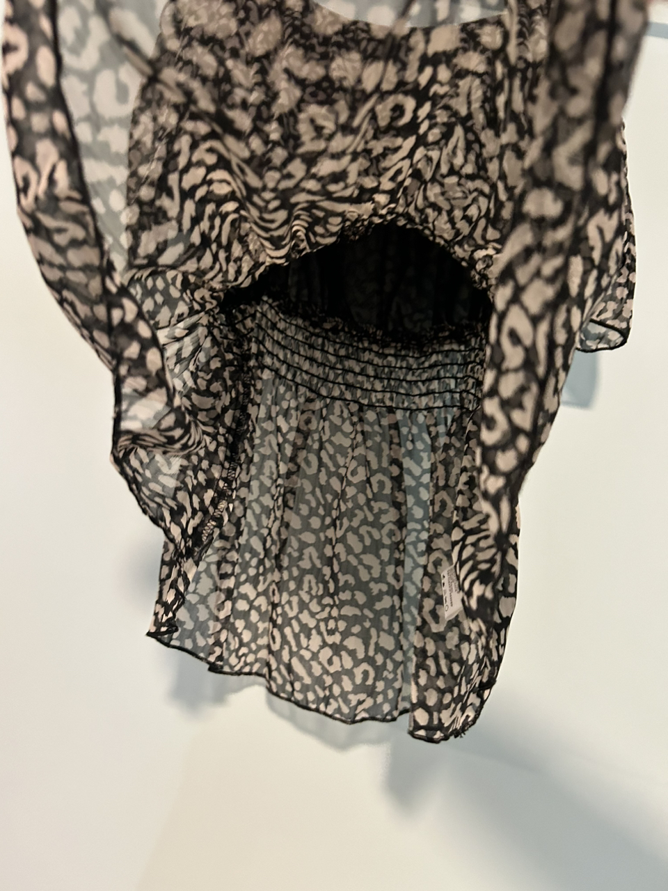 Black and white leopard print top - photo 5