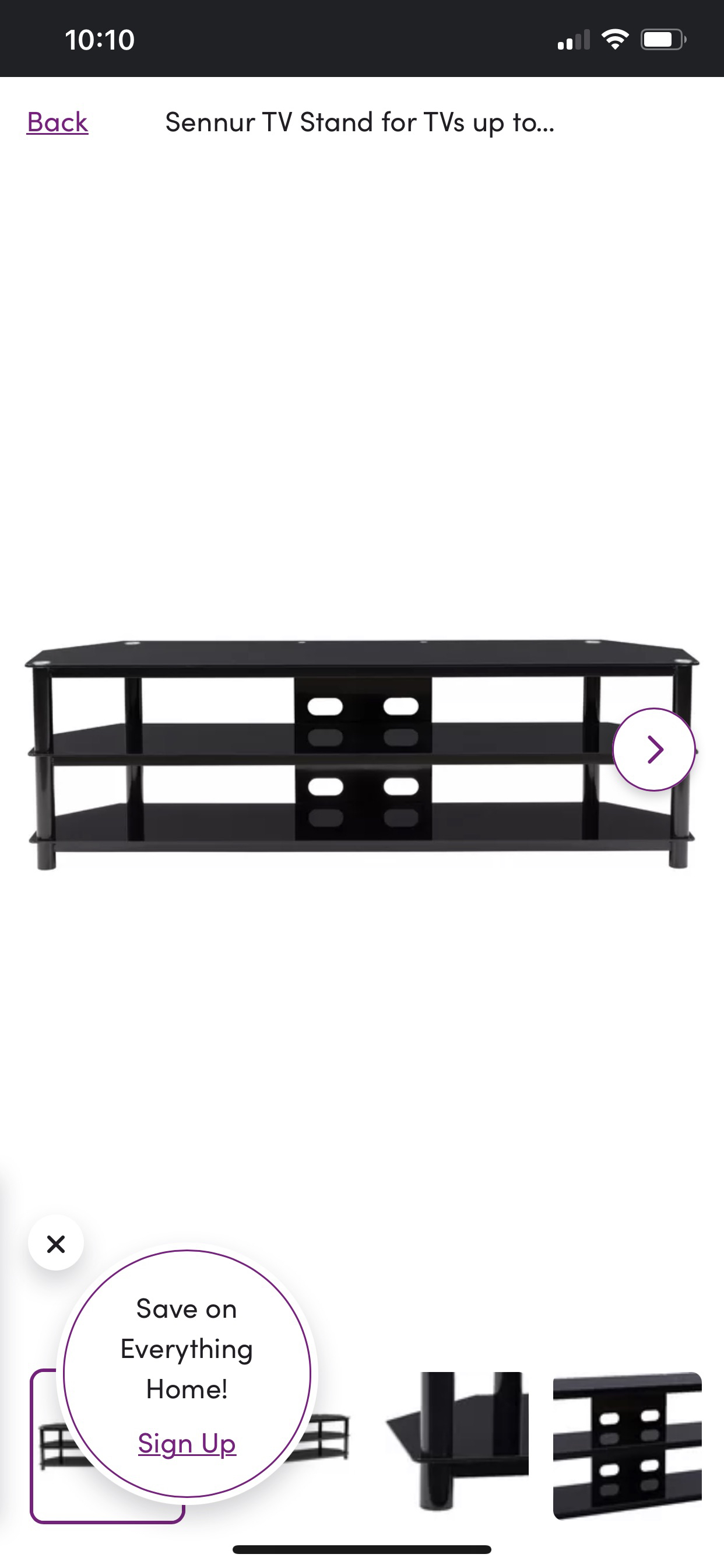 Sony Full HD 2080 TV and black temper glass TV stand image indicator(5)